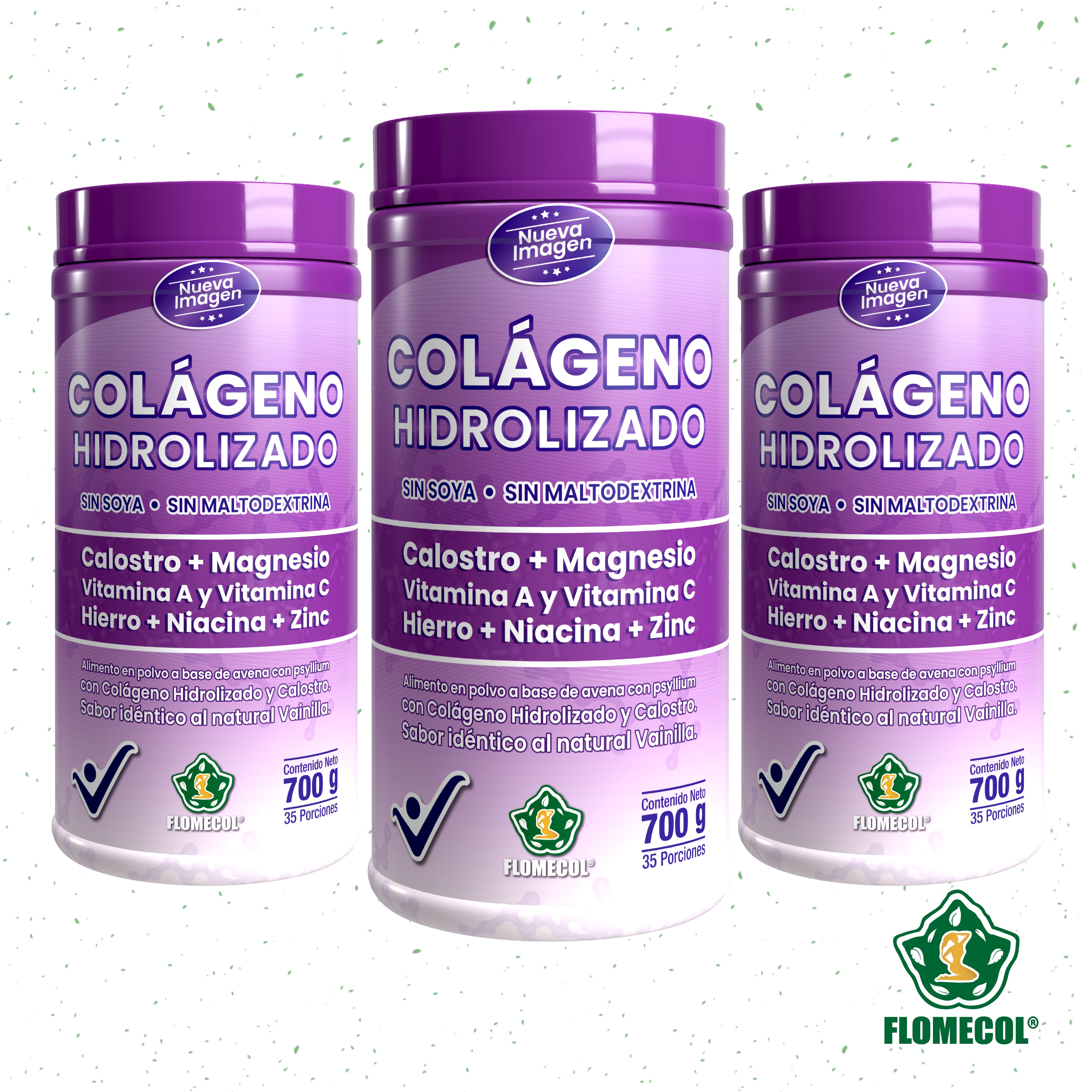 COMBO 3 UND. COLÁGENO HIDROLIZADO X 700 G – Flomecol
