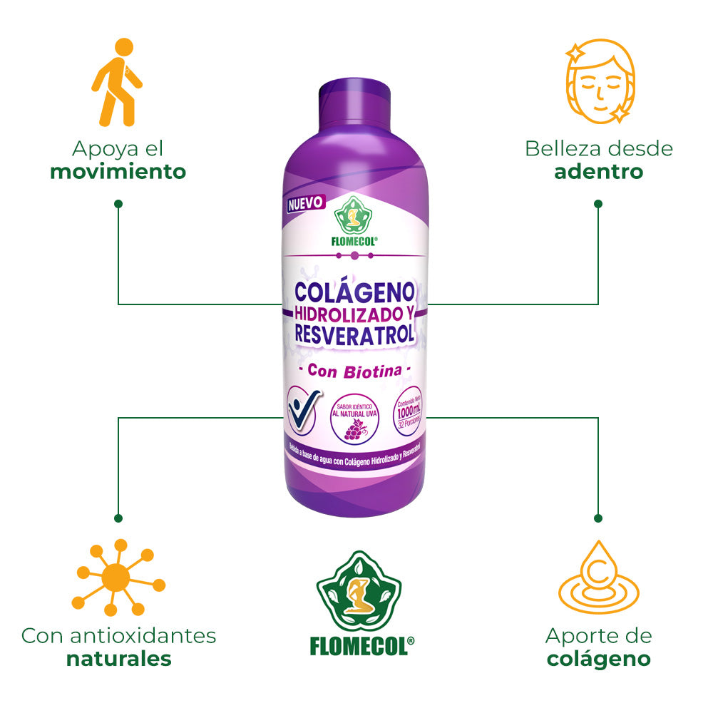 Colágeno Hidrolizado y Resveratrol x 1,000 mL - Combo 3 unidades