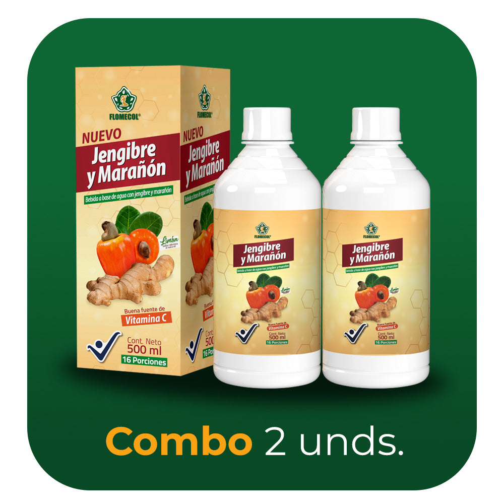 Jengibre y Marañón Flomecol x 500 mL - Combo 2 unidades