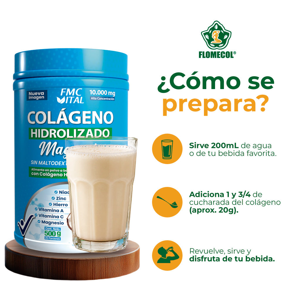 Colágeno Hidrolizado con Coco 10.000 mg X 500 g