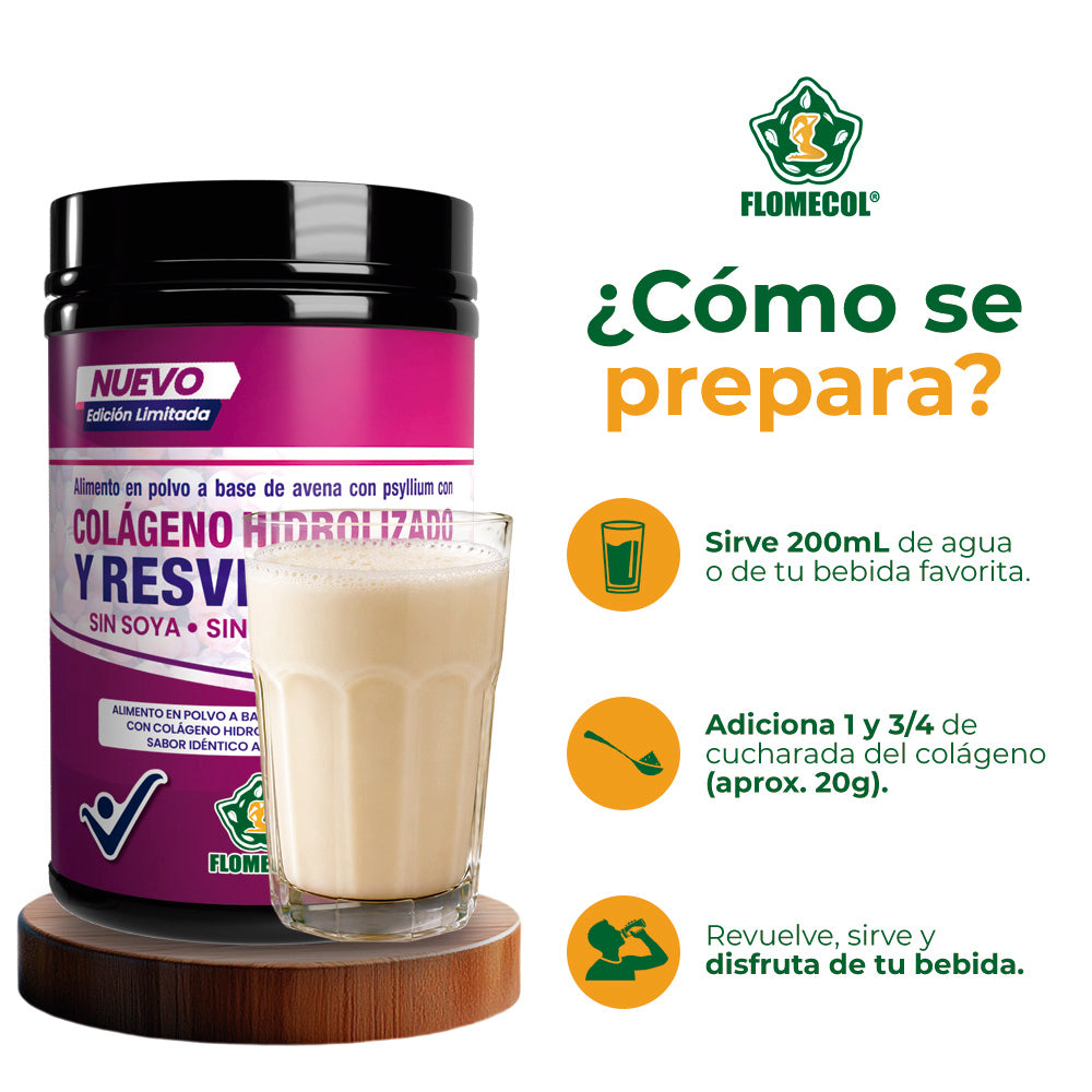 Colágeno Hidrolizado y Resveratrol x 600g